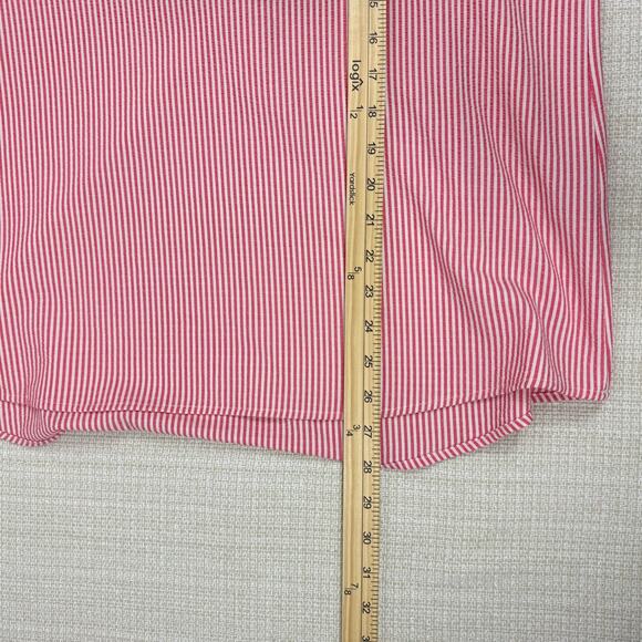 Calvin Klein Women's Striped V Neck Quarter Sleeve Blouse XL - Picture 8 of 8